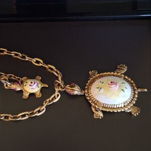 Beautiful Mother & Baby Turtle Necklace